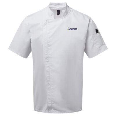 Head Chef Short Sleeve Zipped Chef's Jacket Thumbnail