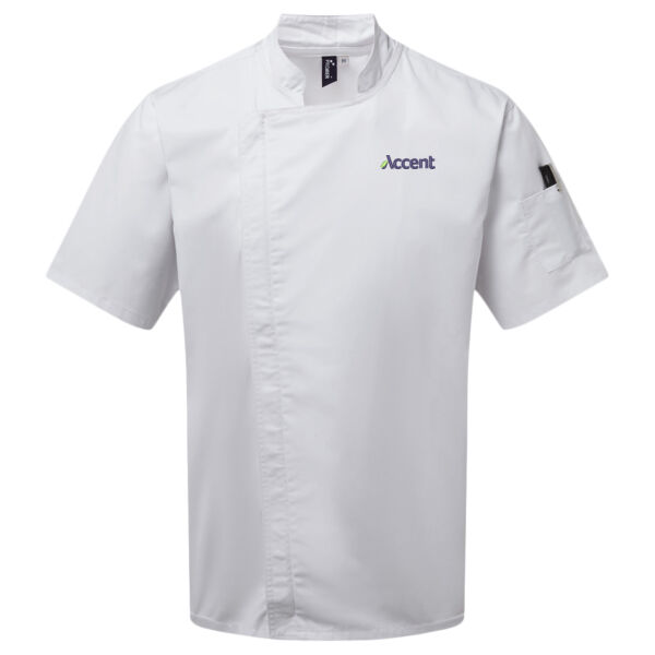 Head Chef Short Sleeve Zipped Chef's Jacket Thumbnail