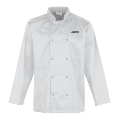 Head Chef's Unisex Long Sleeve Stud Front Chef's Jacket Thumbnail